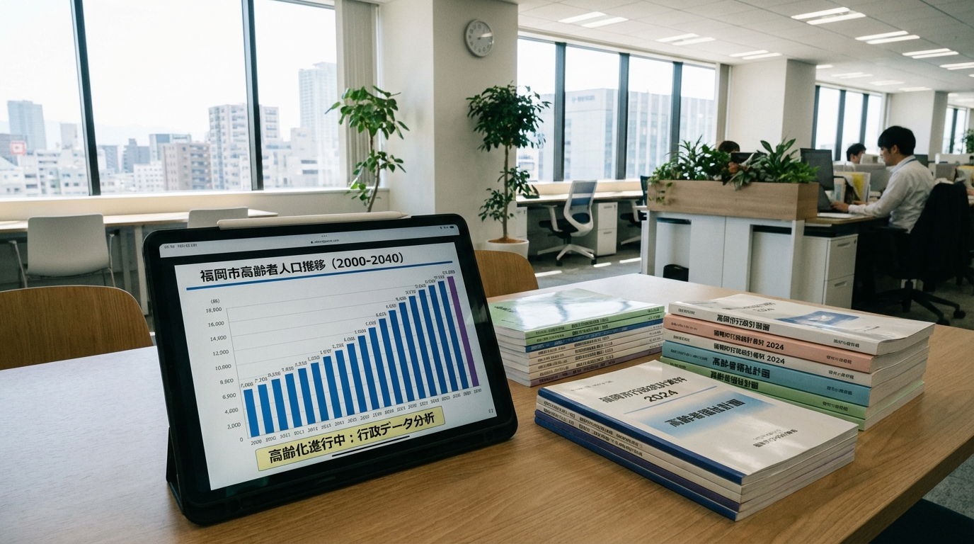 福岡市の区別高齢化率データのイメージ