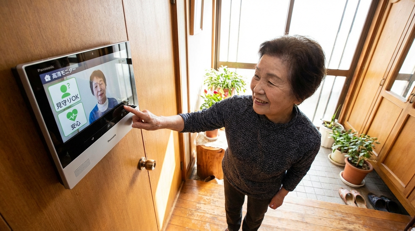 シニア向けモニター付きインターホンのイメージ