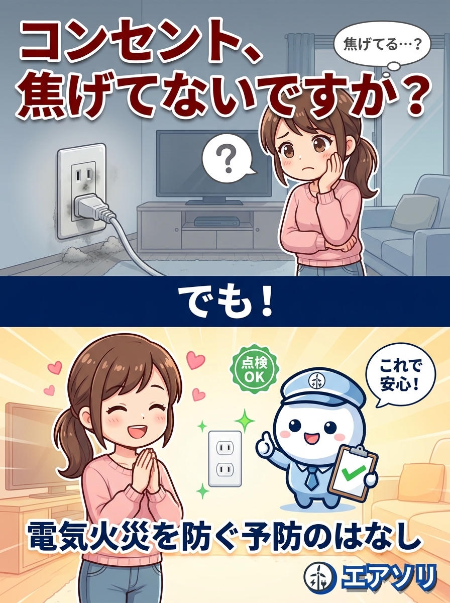 コンセントが焦げる前に｜電気火災の原因5つと、今日からできるセルフチェック（福岡の現場視点）