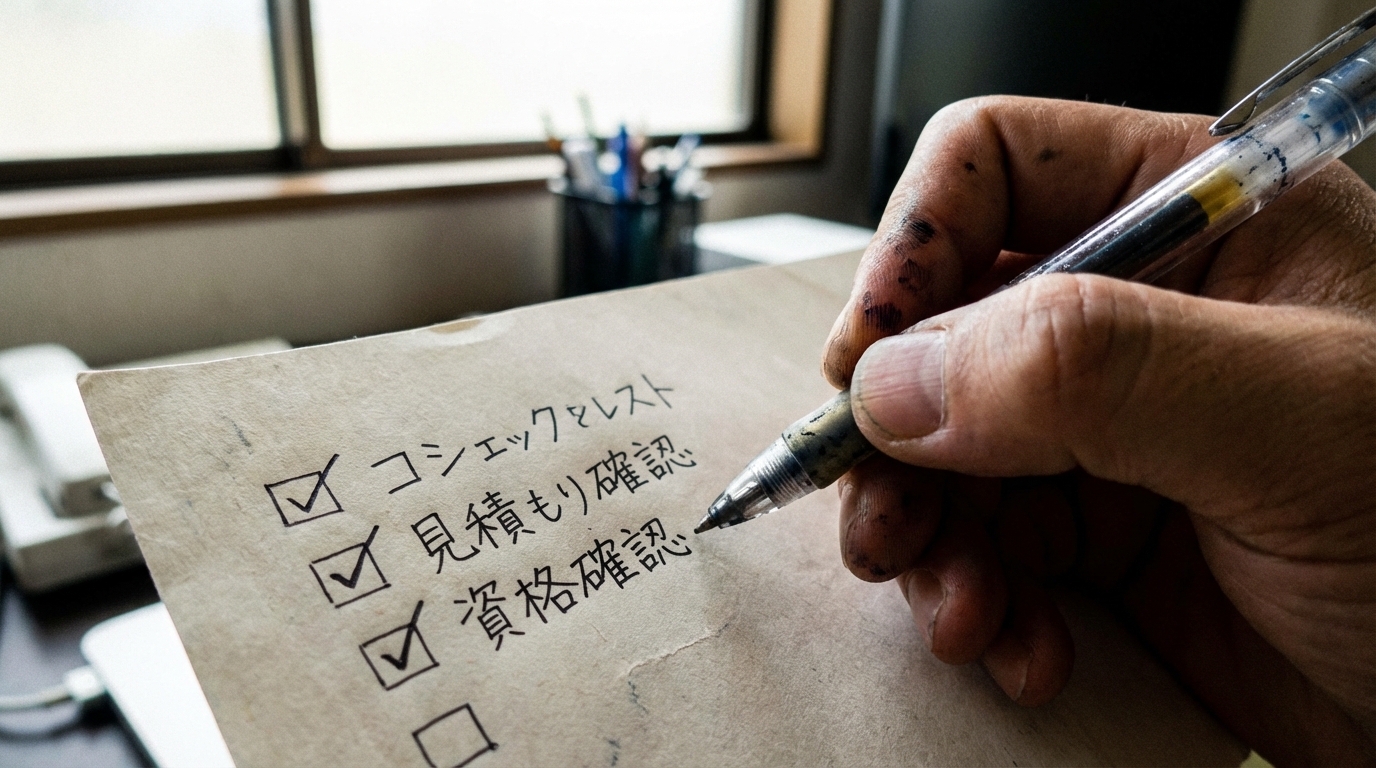 業者選びのチェックリスト
