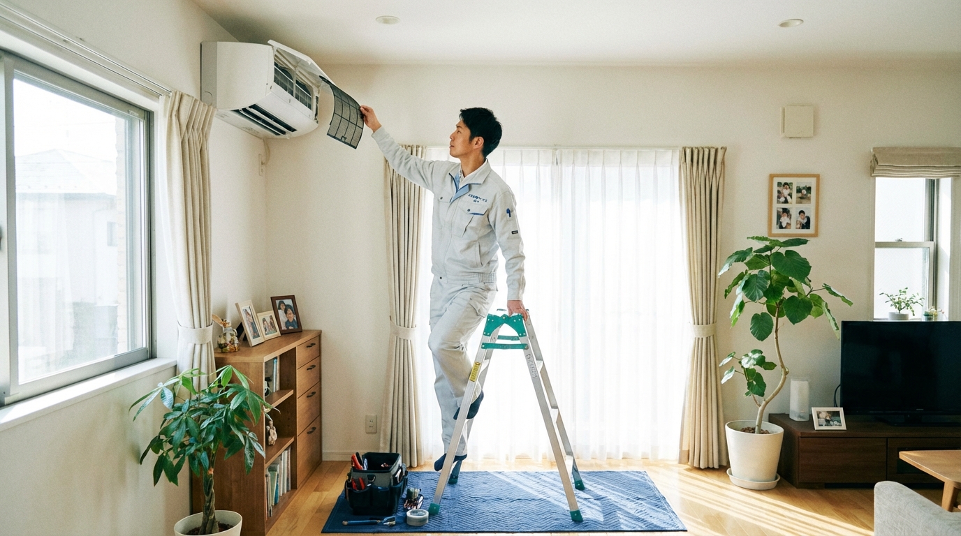 エアコンの修理・取付作業