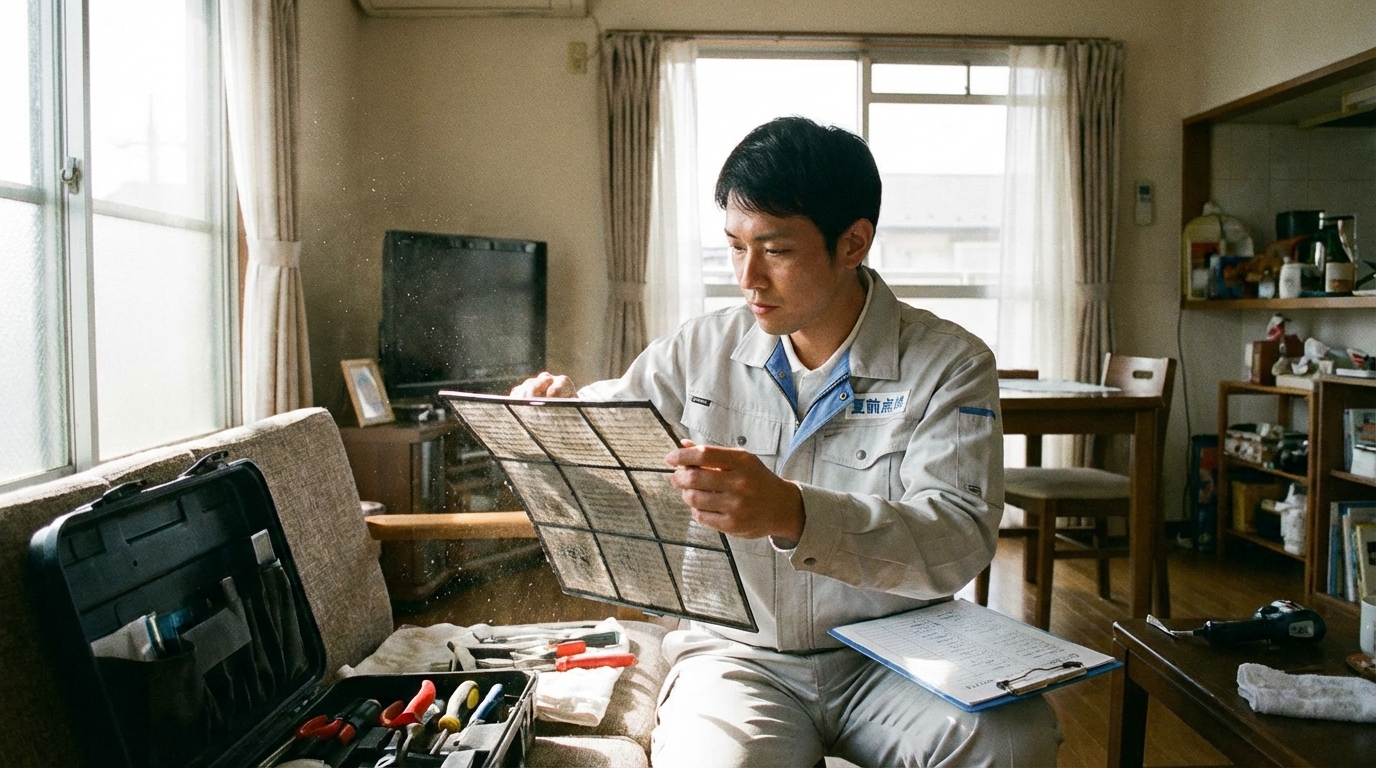 エアコンの点検メンテナンス