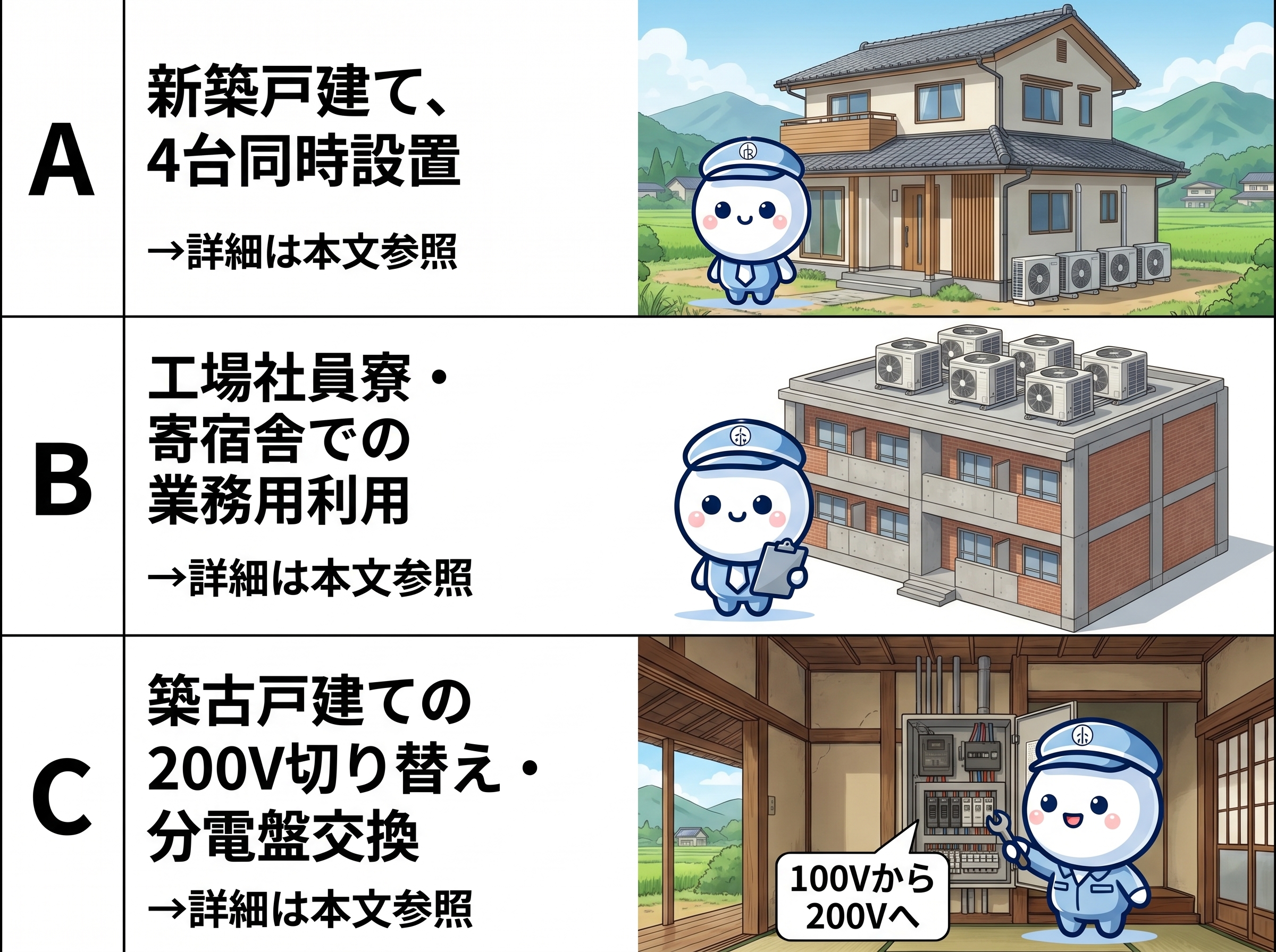 久山町でよくある工事3パターンの比較