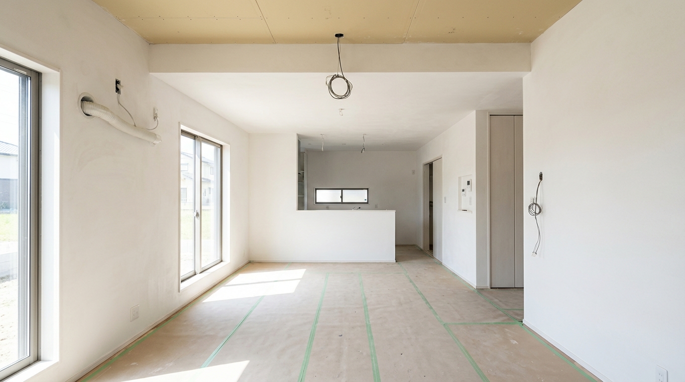 新築住宅のエアコン設置イメージ