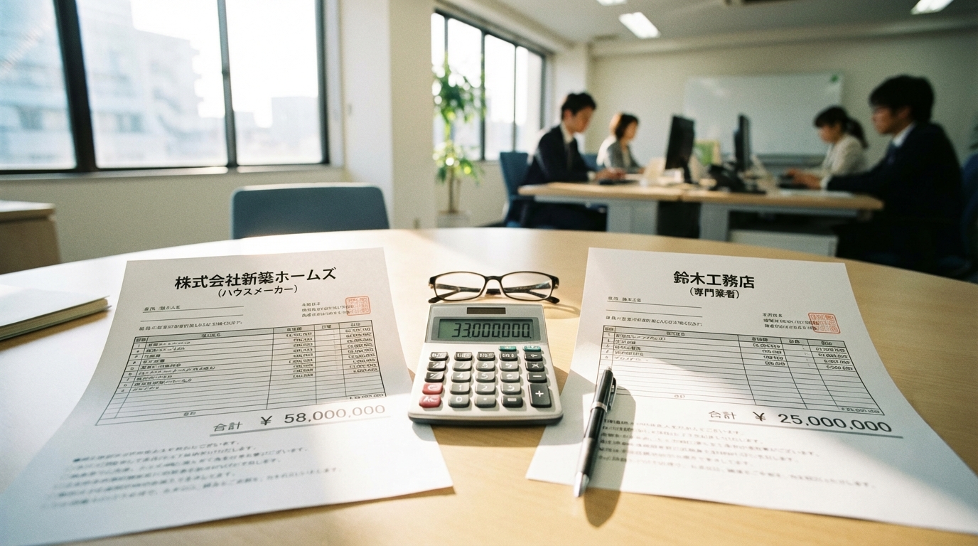 エアコン工事のコスト比較イメージ