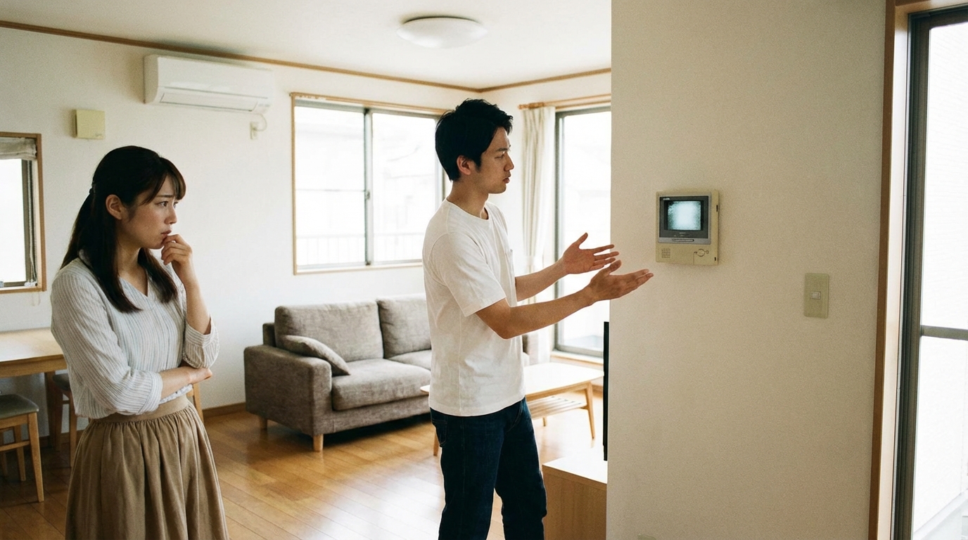 インターホンの機能に不満を感じる家族