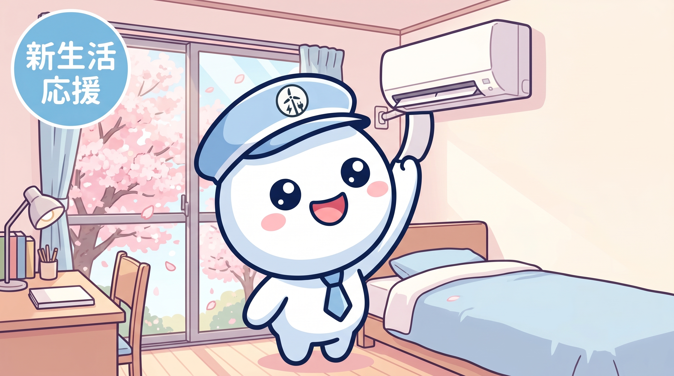 城南区の学生ワンルーム新規エアコン取付
