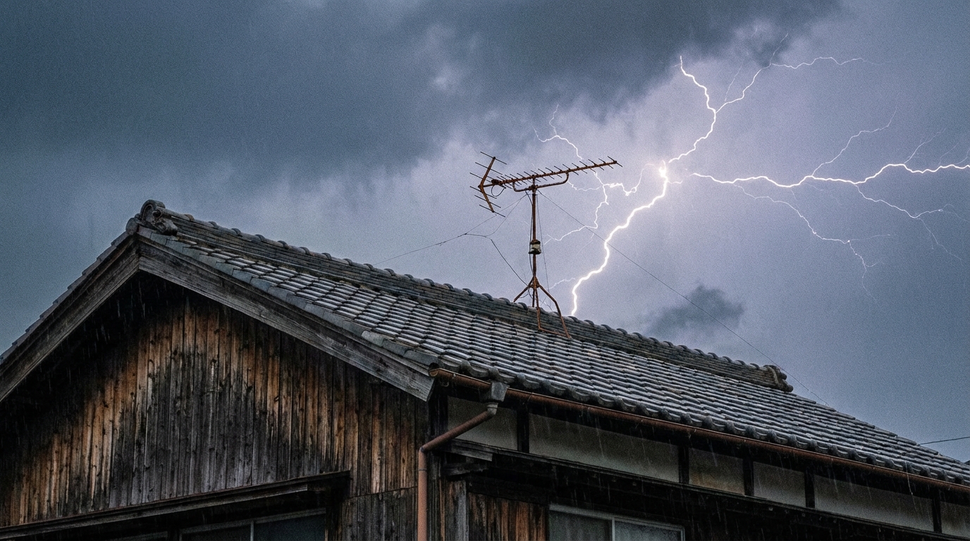 アンテナの雷対策