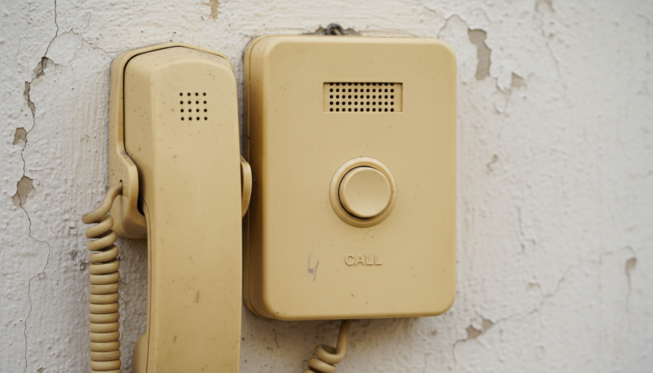古いインターホンのリスクを示すイメージ