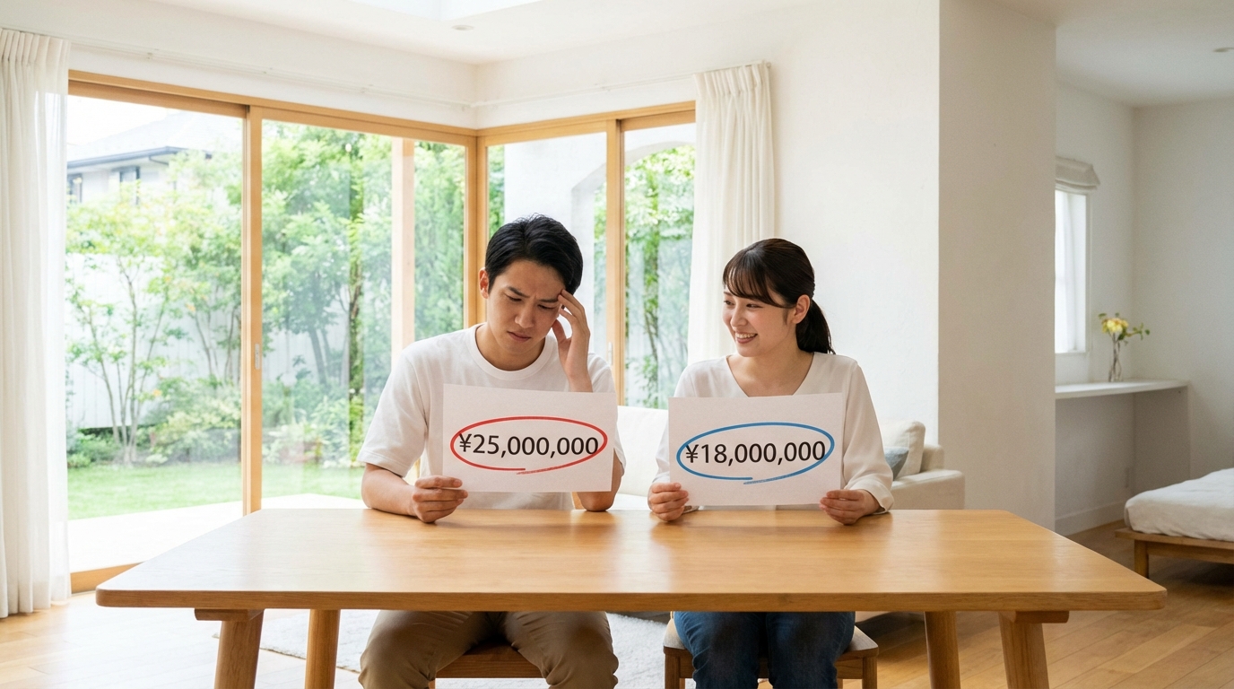 テレビアンテナの費用を比較する夫婦