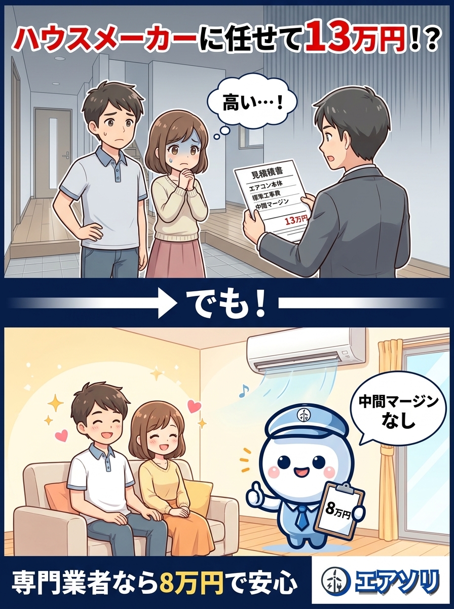 新築のエアコン工事を専門業者に頼むメリット