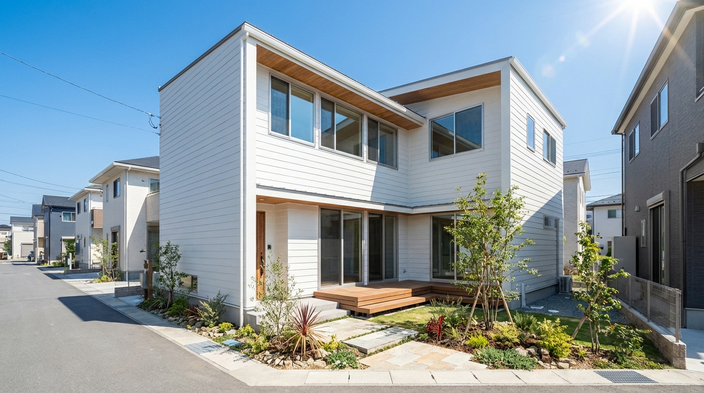 福岡の新築一戸建て住宅の外観