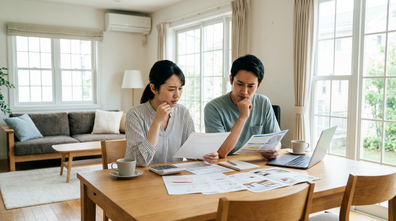エアコンの見積もり金額に驚く夫婦