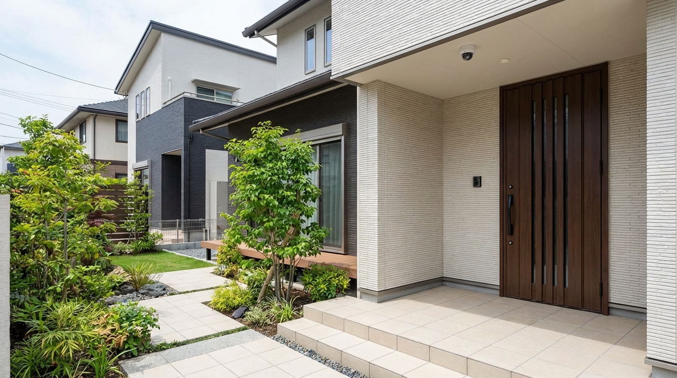 新築住宅の防犯カメラ