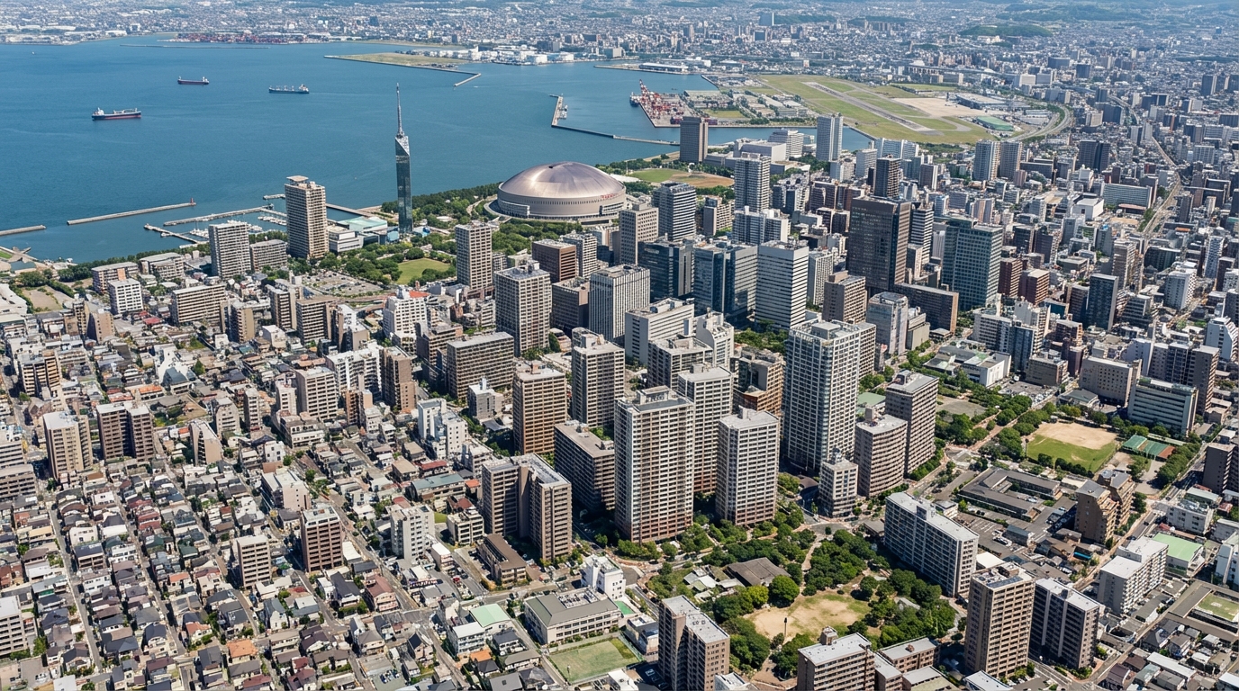 福岡市6区の新築物件データを示すマップ