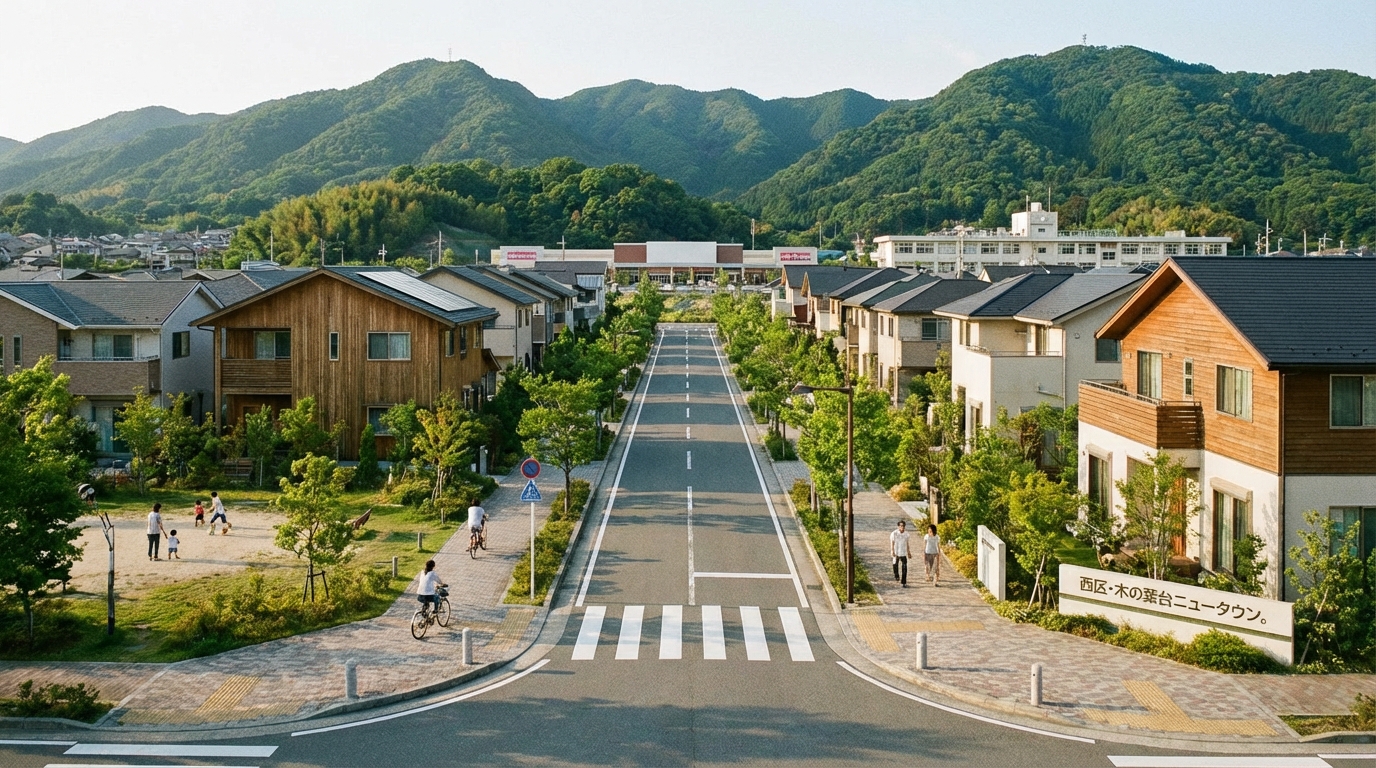 福岡市西区の新築分譲地と早良区の住宅街イメージ