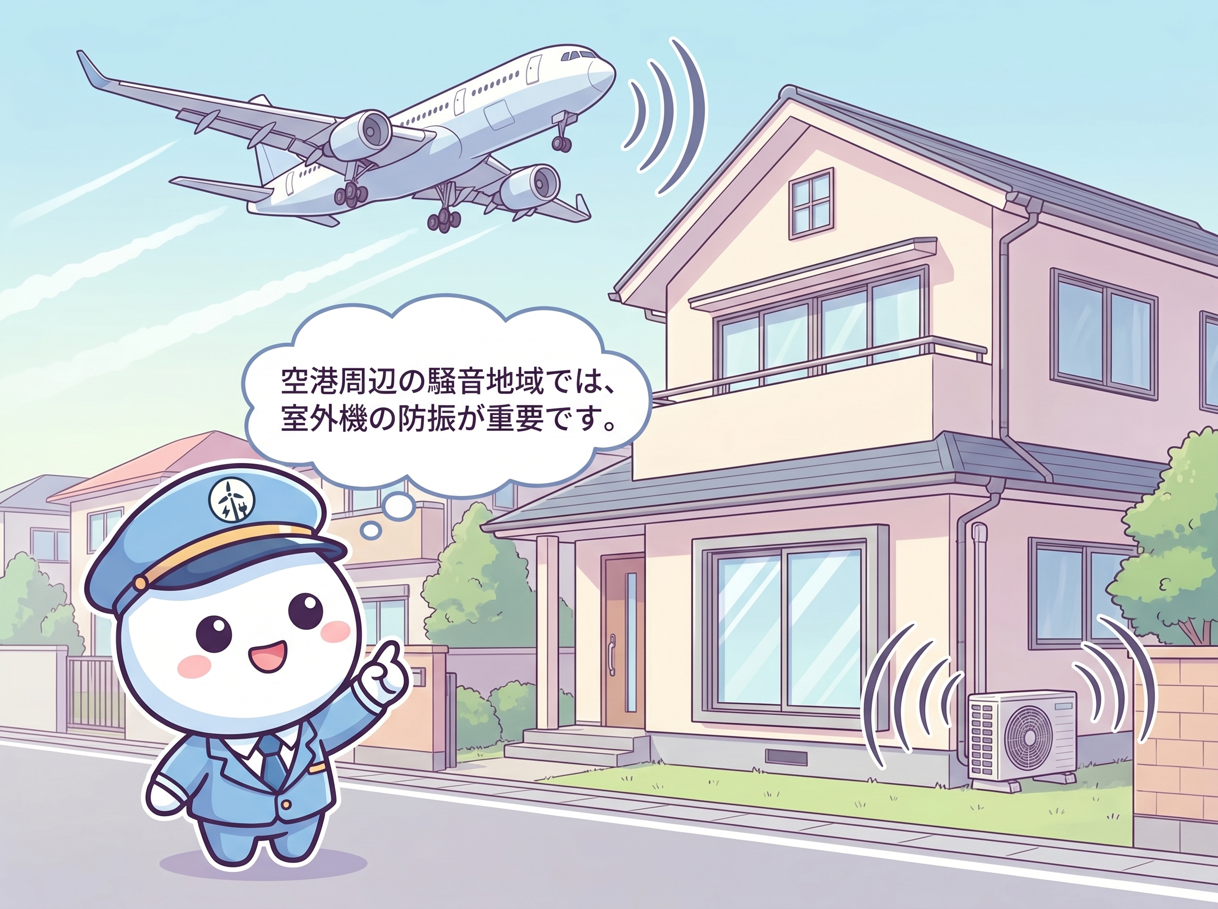 志免町は福岡空港至近で航空機騒音規制エリアを含む