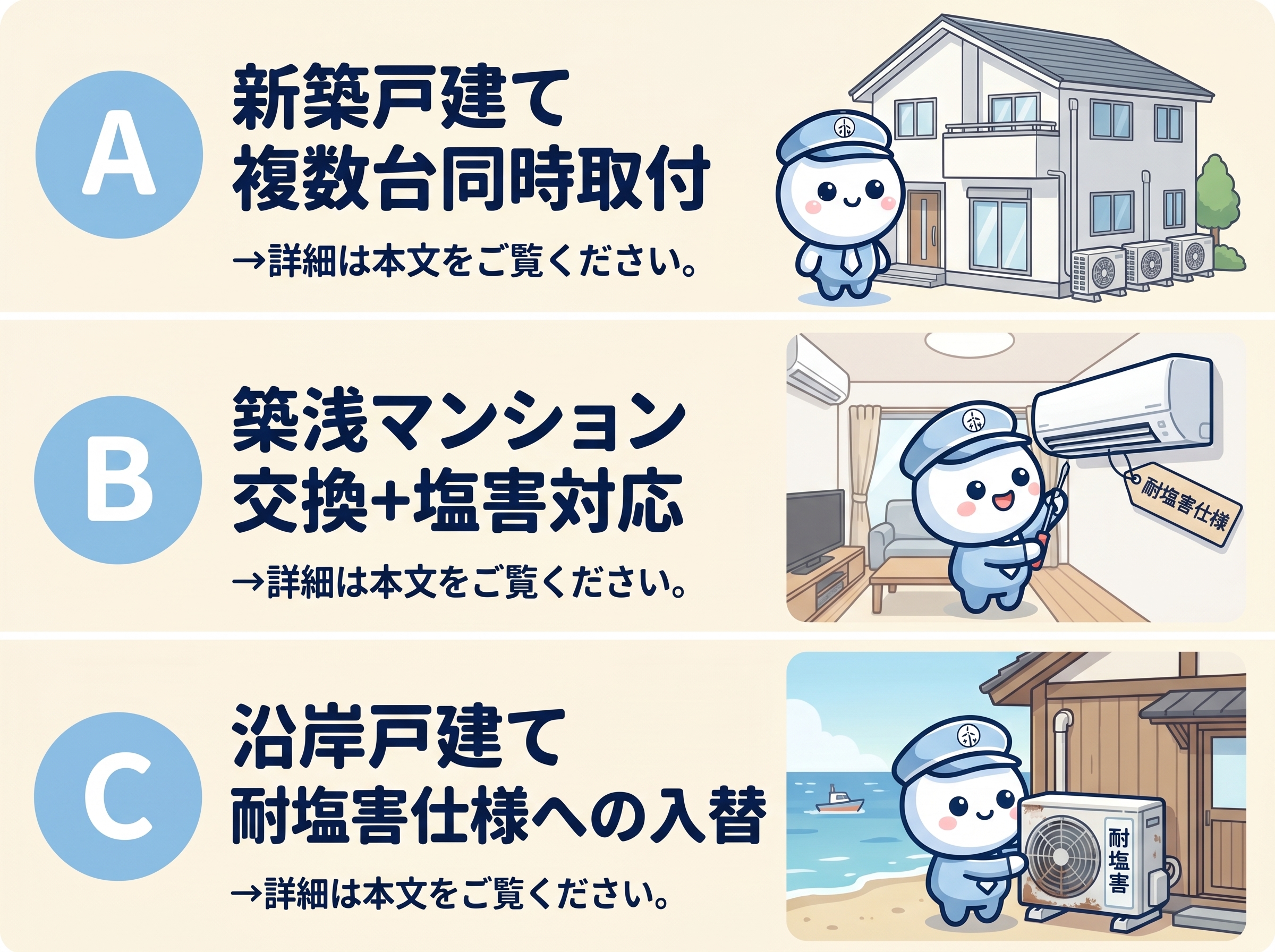 新宮町でよくある工事3パターンの比較