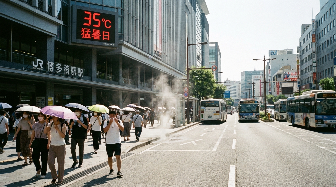 福岡の気温データとエアコン電気代シミュレーション