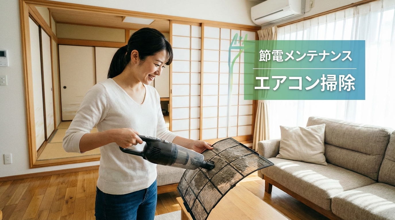 エアコンのフィルター掃除で節電