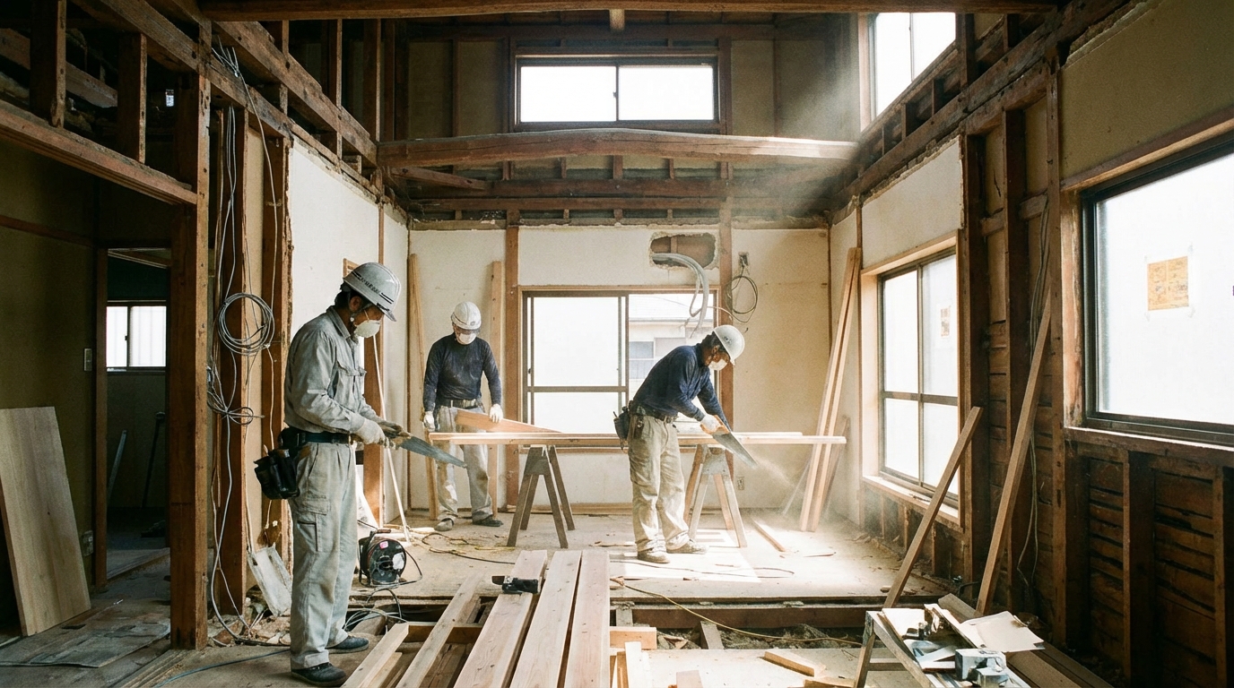 空き家リノベーション工事のイメージ