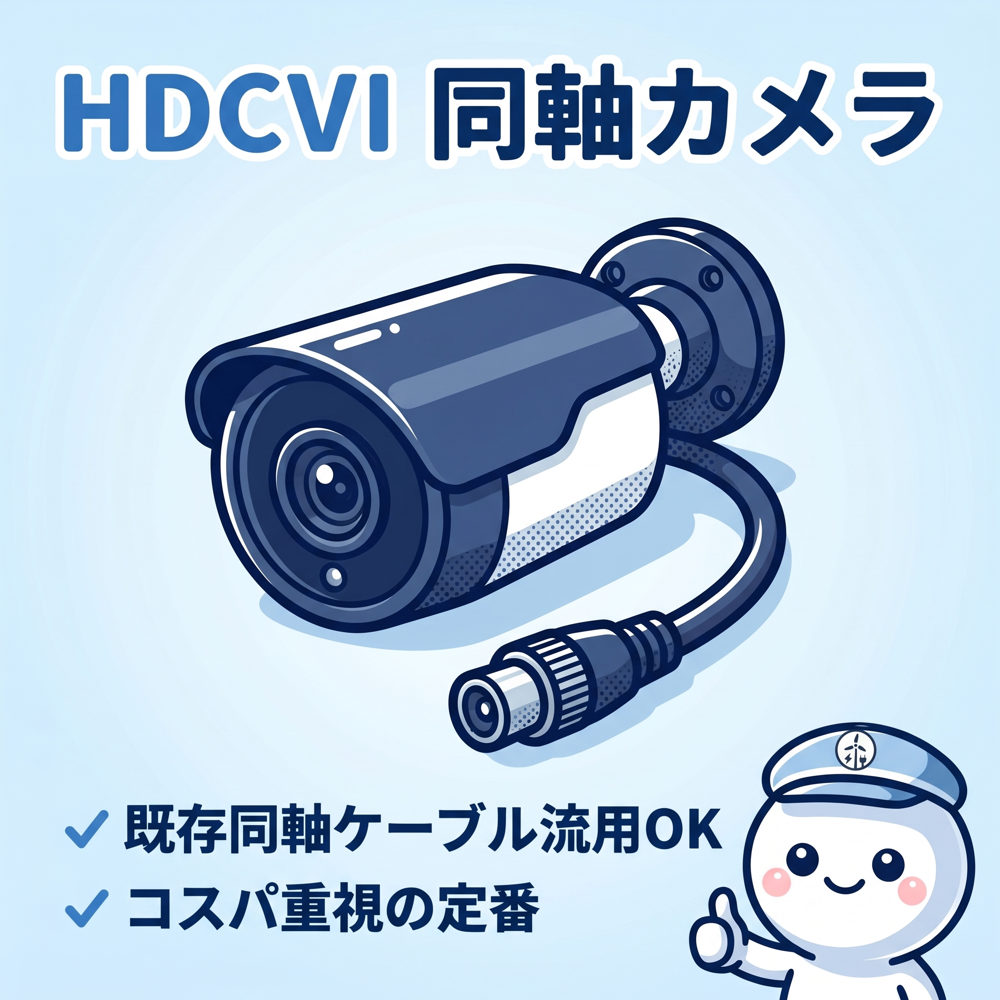 HDCVI 同軸カメラ - 既存配線流用OK