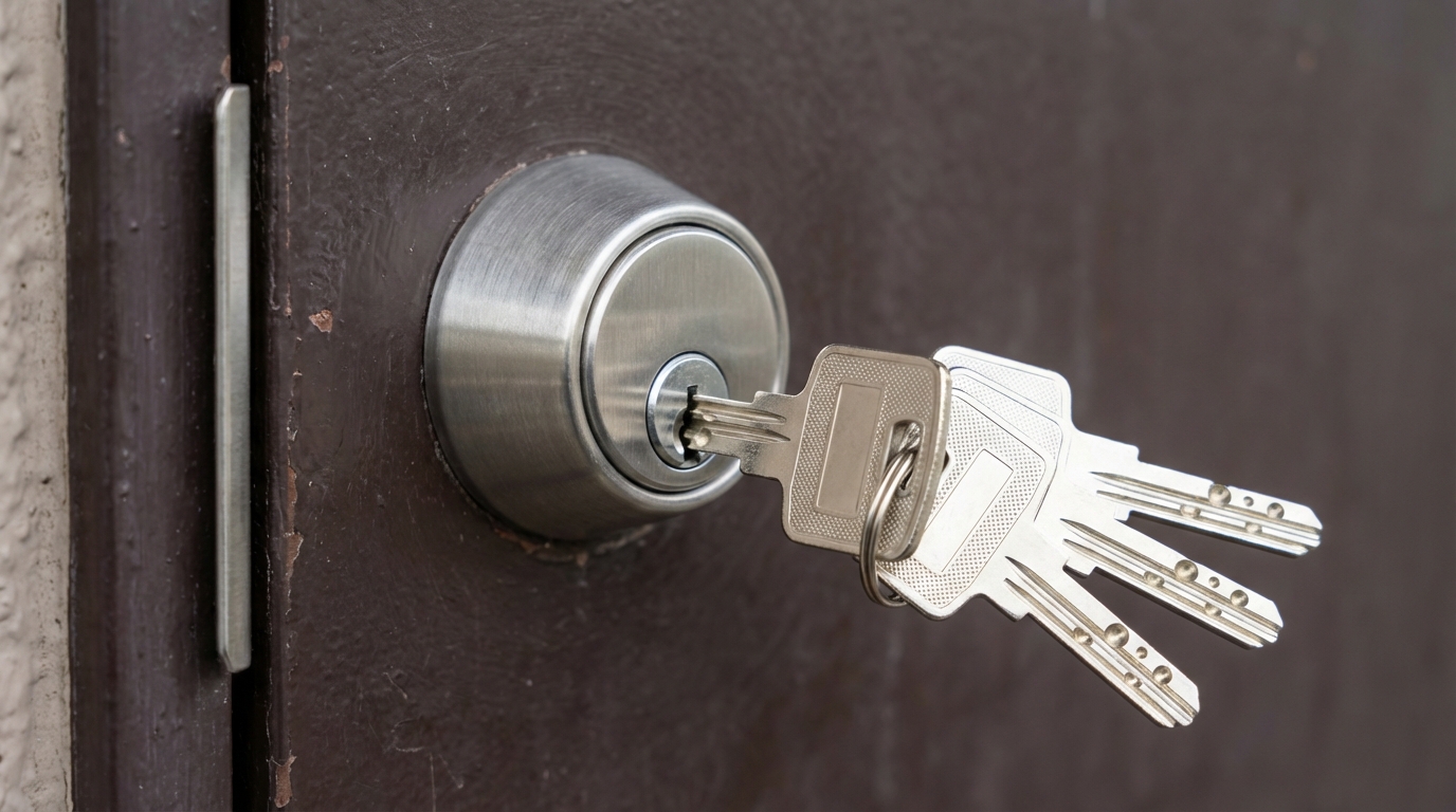 南区の玄関鍵交換工事