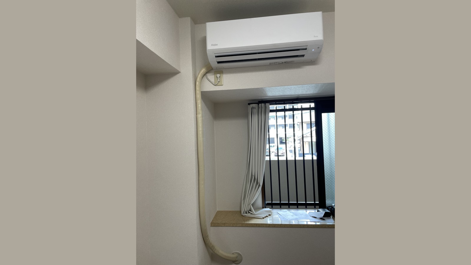 城南区築古マンションの配管長距離エアコン工事